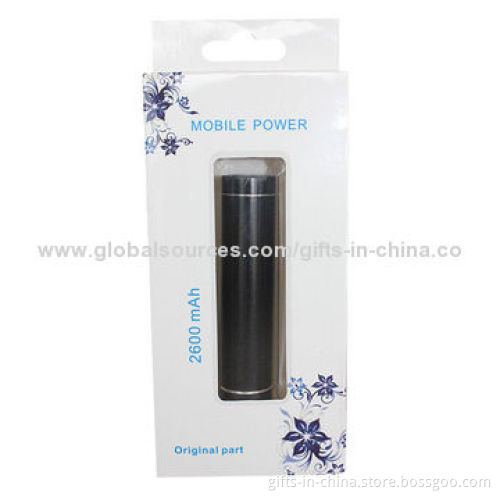 Power Bank/Charger for iPhone with Flash Light, 2,600mAh Capacity, 5V/1A Input